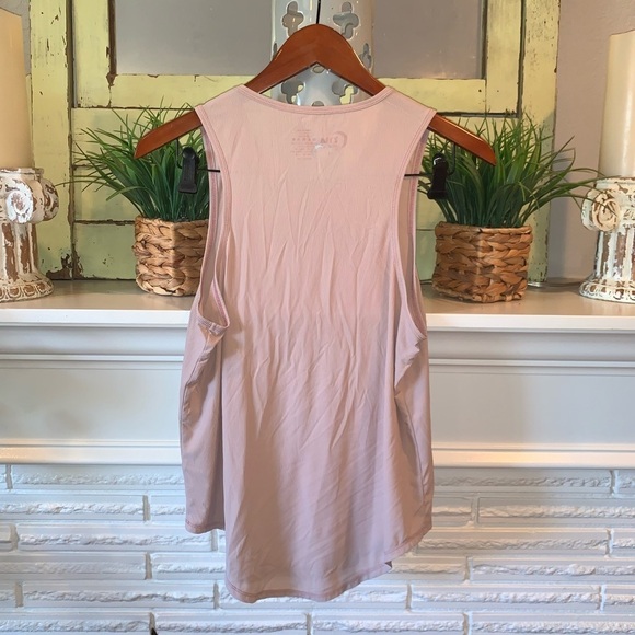ZYIA Ribbed Light Pink Scoop Neck Athletic Tank Top Small - Picture 3 of 4